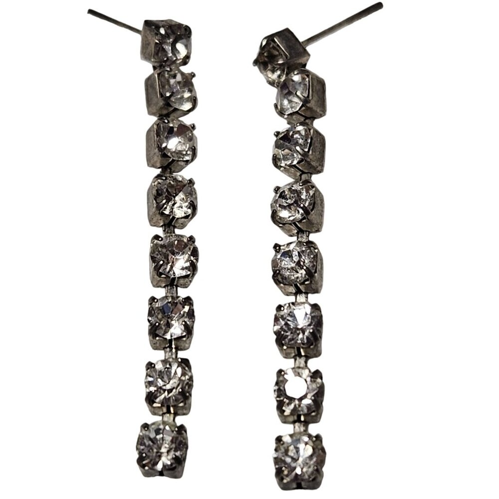 Elegant Rhinestone Dangle Earrings Classic Minimalist Fashion Jewelry Women